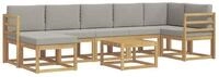 vidaXL Gartenlounge-Set Outdoor-Sofagarnitur mit Kissen 8 pcs Wei&szlig; und...