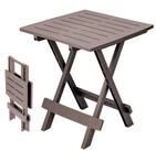 Spetebo Gartentisch Kunstoff Klapptisch ADIGE - braun (St&uuml;ck, 1-St., Kunststoff