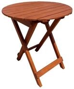 Spetebo Klapptisch Eukalyptus Gartentisch rund - 50 x 45 cm (Packung, 1-St.,