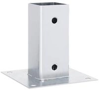 vidaXL Zaunpfosten Pfostentr&auml;ger Quadratisch 4Stk. Silber 71x71mm Verzinkter...