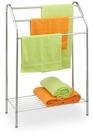 relaxdays Handtuchst&auml;nder 3 armiger Handtuchst&auml;nder mit Ablage