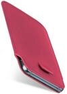 moex Handyh&uuml;lle f&uuml;r iPhone 16 Pro H&uuml;lle Leder Optik Pull Case Pink 6,3 Zoll,