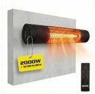 Hecht Heizstrahler Infrarot mit Fernbedienung, Aufh&auml;ngungsmaterial, 16-26 m&sup3;,
