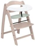 Hauck Hochstuhl Arketa - Beech Whitewashed Mint, Mitwachsender Holz Kinderhochstuhl