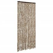 vidaXL Insektenschutz-Vorhang, Fliegenvorhang Beige und Braun 56x185 cm Chenille