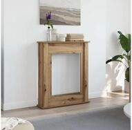 vidaXL Dekokamin, Kaminumrandung Artisan-Eiche 75x20x87,5 cm Holzwerkstoff