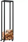 CLP Kaminholzregal Hilta, BxTxH:40x25x150 cm, aus stabilem Metall, auf Rollen...