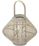 ECD Germany Kerzenlaterne Boho Bambus Laterne Windlicht Holzfarbe Gartenlaterne
