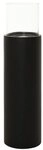 VIVANNO Bodenwindlicht Fiberglas CANDIRO Rund - Schwarz Matt (1 St), 21x80 cm