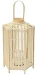 ECD Germany Kerzenlaterne Boho Bambus Laterne Windlicht Holzfarbe Gartenlaterne