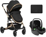 Kikkaboo Kombi-Kinderwagen Kinderwagen 3 in 1 Amaia, Size Babyschale umbaubar