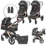 Lorelli Kombi-Kinderwagen Kinderwagen 2 in 1 Viola, mit Adaptern, umbaubarer