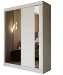 Masseno Schwebet&uuml;renschrank GRAZIA 160 cm Kleiderschrank mit Spiegel 2 T&uuml;ren...