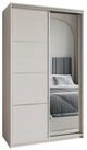 Masseno Schwebet&uuml;renschrank VARO 120 cm Kleiderschrank mit Spiegel 2 T&uuml;ren...