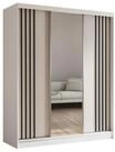 Masseno Schwebet&uuml;renschrank NELVIA 180 cm Kleiderschrank mit Spiegel 3 T&uuml;ren...