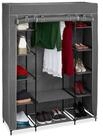 relaxdays Stoffschrank XXL Stoffschrank Anthrazit
