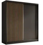 Masseno Schwebet&uuml;renschrank LAMELLO 200 cm Kleiderschrank 2 T&uuml;ren