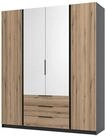 Masseno Dreht&uuml;renschrank CAGLIARI 200 cm Kleiderschrank mit Spiegel 4 T&uuml;ren...