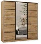 Masseno Schwebet&uuml;renschrank PINA 180 cm Kleiderschrank mit Spiegel 3 T&uuml;ren...