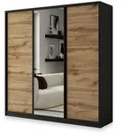 Masseno Schwebet&uuml;renschrank SORE 200 cm Kleiderschrank mit Spiegel 3 T&uuml;ren...