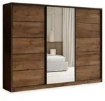 Masseno Schwebet&uuml;renschrank PINA 250 cm Kleiderschrank mit Spiegel 3 T&uuml;ren...