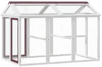 vidaXL Freigehege, Freilaufgehege Mokka 141x94x104 cm Massivholz Kiefer