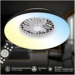 Briloner Leuchten LED Deckenleuchte Deckenventilator mit Licht DC-Motor Fernbedienung