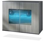 Vladon Kommode Gr&ouml;mitz V3 (Moderner K&uuml;chenschrank, mit 2 gro&szlig;en Glast&uuml;ren inkl.