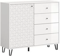 xonox.home Highboard, Highboard in wei&szlig; hochglanz B/H/T ca.: 110 x 96 x 40 cm