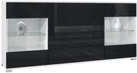 Vladon Sideboard Bari V2 (Kommode mit 2 T&uuml;ren, 4 Schubladen und 2 flexible