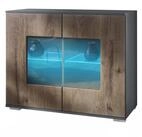 Vladon Kommode Gr&ouml;mitz V3 (Moderner K&uuml;chenschrank, mit 2 gro&szlig;en Glast&uuml;ren...