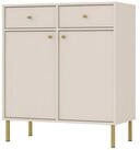 Masseno Kommode TORINO 84 cm Sideboard mit 2 Schubladen und 2 T&uuml;ren Beige