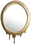 Wohnling Wandspiegel Flurspiegel Oval Metall 50x71 cm Spiegel Flur H&auml;ngespiegel