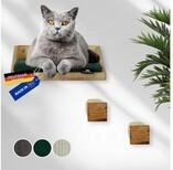 Rohrschneider Katzen-Kletterwand Katzenwandelemente 3-tlg geflammtes Holz...