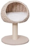 Dehner Kratzbaum Boris f&uuml;r Katzen, ca. 43 x 62 x 43 cm, beige / wei&szlig;, Pl&uuml;sch...