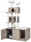 COSTWAY Kratzbaum, Katzentoilette Sisal mit Rampe