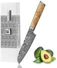 ZAYIKO Santokumesser Kinone Damast Kleines Santoku K&uuml;chenmesser 12cm Klinge