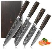 Wakoli Messer-Set EDIB Essentials 4er Damastmesser-Set K&uuml;chenmesser Kochmesser
