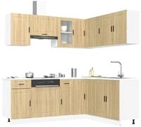 vidaXL Schrankmodule 11-tlg. K&uuml;chenschrank-Set Porto Sonoma-Eiche Holzwerkstoff