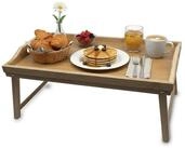 relaxdays Tabletttisch Betttablett aus Bambus, braun