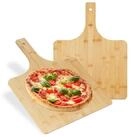 relaxdays Pizzaschieber XXL Bambus 2er Set