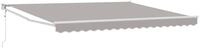 vidaXL Markise Ausziehbare Markise Hellgrau 400 x 300 cm Polyester und Metall...