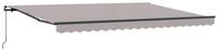 vidaXL Markise Ausziehbare Markise Hellgrau 450 x 350 cm (1-St)