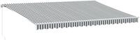 vidaXL Markise Markise Manuell Anthrazit & Wei&szlig; 500x350 cm (1-St)