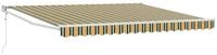 vidaXL Markise Ausziehbare Markise Gr&uuml;n und Wei&szlig; 400 x 300 cm (1-St)
