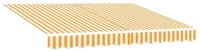vidaXL Markise Markisenersatzstoff Gelb und Wei&szlig; 2,5 x 2 m Polyester (1-St)