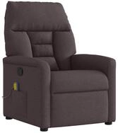 vidaXL Sessel Massagesessel Dunkelbraun Stoff (1-St)