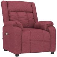 vidaXL Massagesessel Massagesessel Weinrot Stoff (1-St)