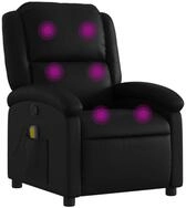 vidaXL Sessel Massage-Relaxsessel, Kunstleder, Schwarz (1-St)