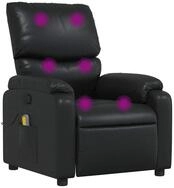 vidaXL Sessel Massagesessel Schwarz Kunstleder (1-St)
